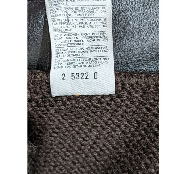 Sisley Italy Women's Brown Wool & Leather Suede Full Zip Jacket Size M - Picture 10 of 10